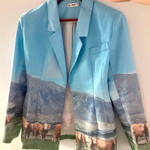 Digital print women blazer